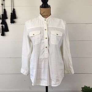 Theory Linen blend blouse size medium